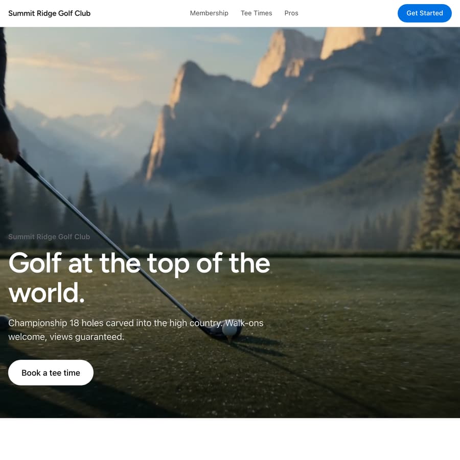 Summit Ridge Golf Club demonstration site