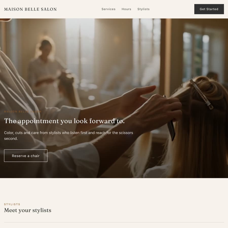 Maison Belle Salon demonstration site